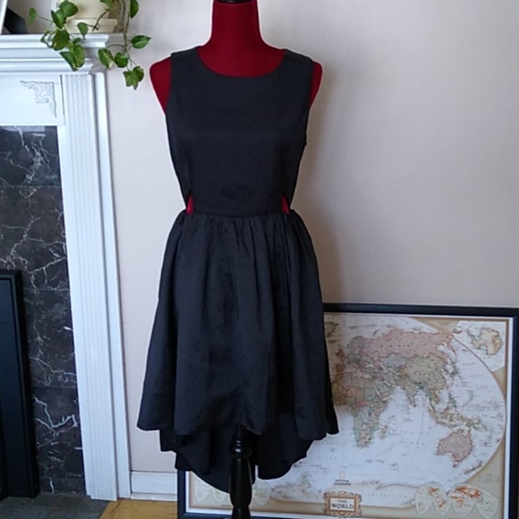 Francesca's Collections Dresses & Skirts - Francesca's satin black dress Size Large NWT